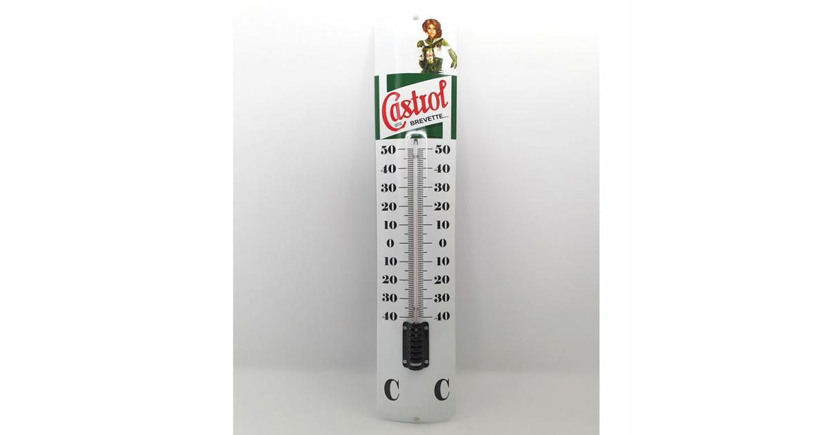 Thermomètre émaillé 30cm Coq, 800°C, Fabrication Française, Neuf